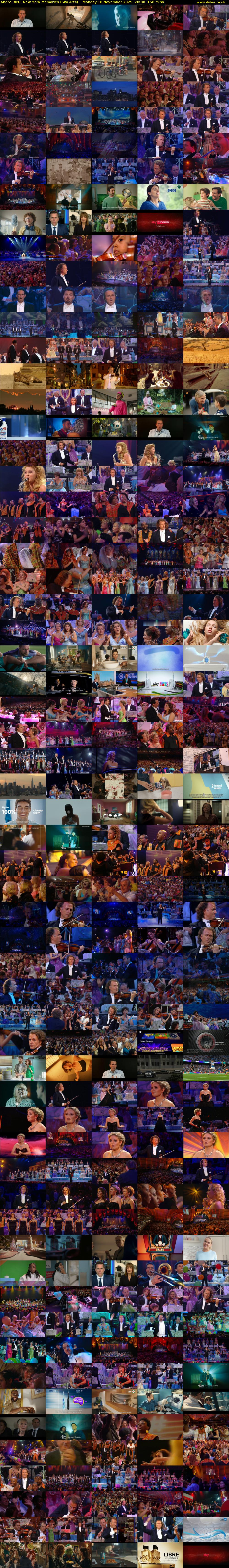 Andre Rieu: New York Memories (Sky Arts) Monday 10 November 2025 20:00 - 22:30
