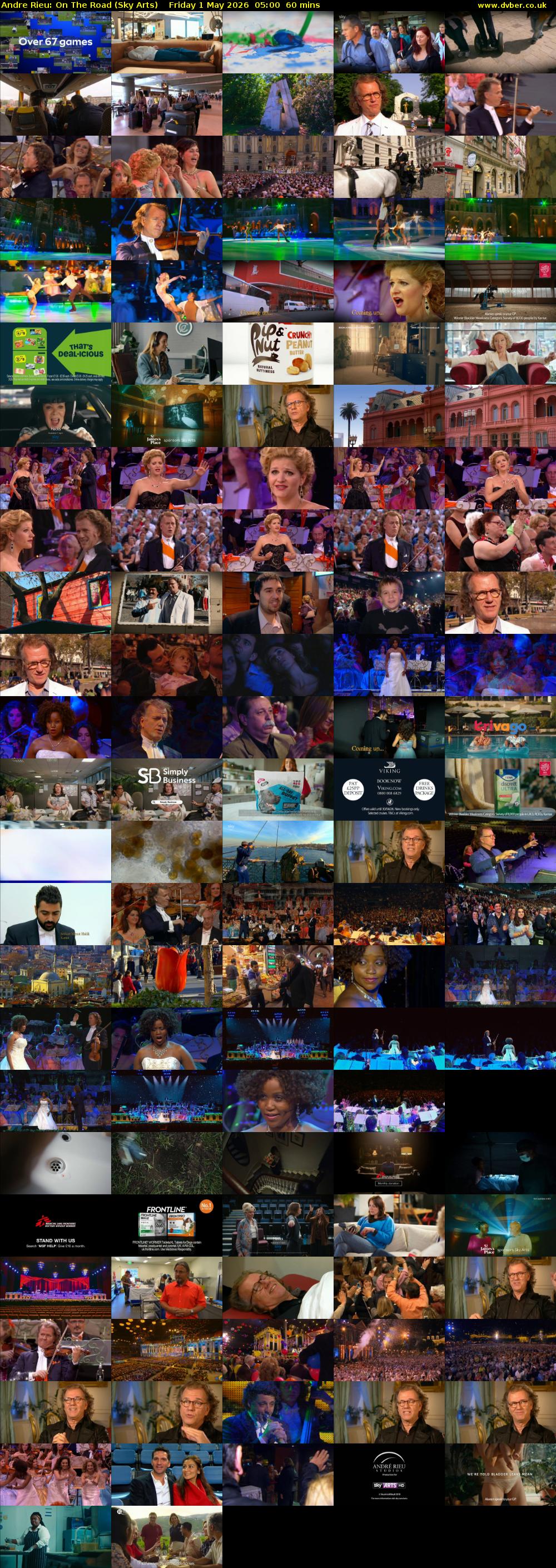Andre Rieu: On The Road (Sky Arts) Friday 1 May 2026 05:00 - 06:00