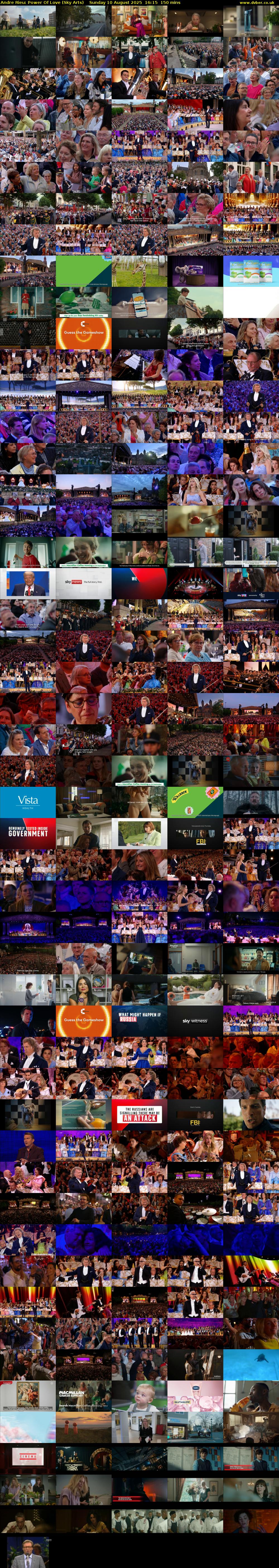 Andre Rieu: Power Of Love (Sky Arts) Sunday 10 August 2025 16:15 - 18:45
