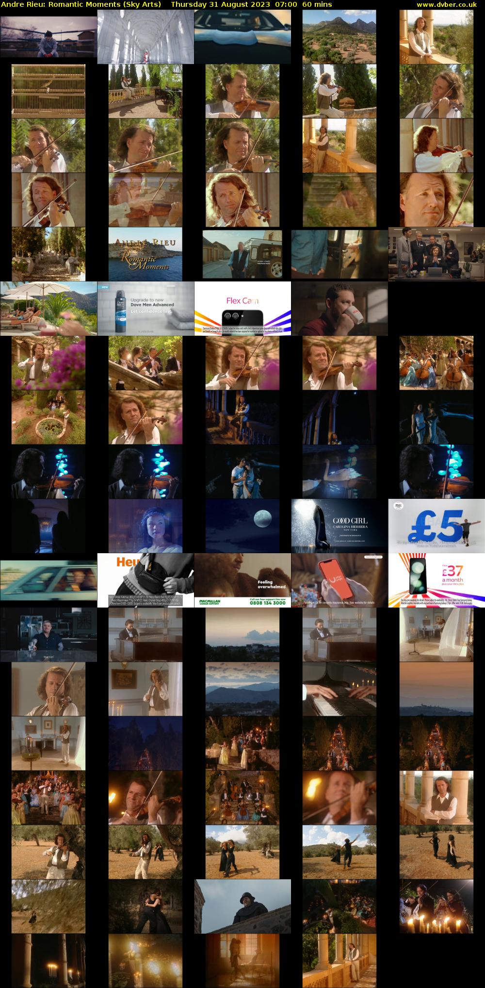 Andre Rieu: Romantic Moments (Sky Arts) Thursday 31 August 2023 07:00 - 08:00