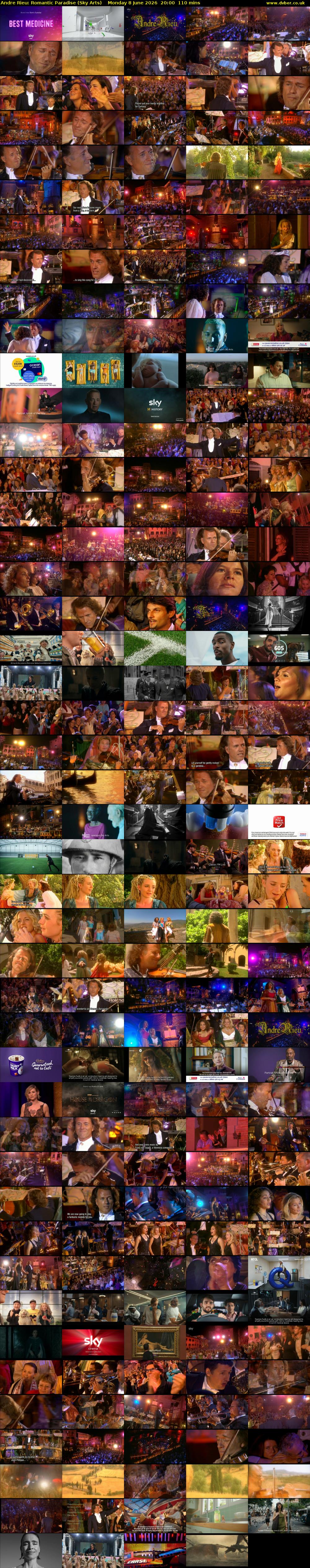 Andre Rieu: Romantic Paradise (Sky Arts) Monday 8 June 2026 20:00 - 21:50