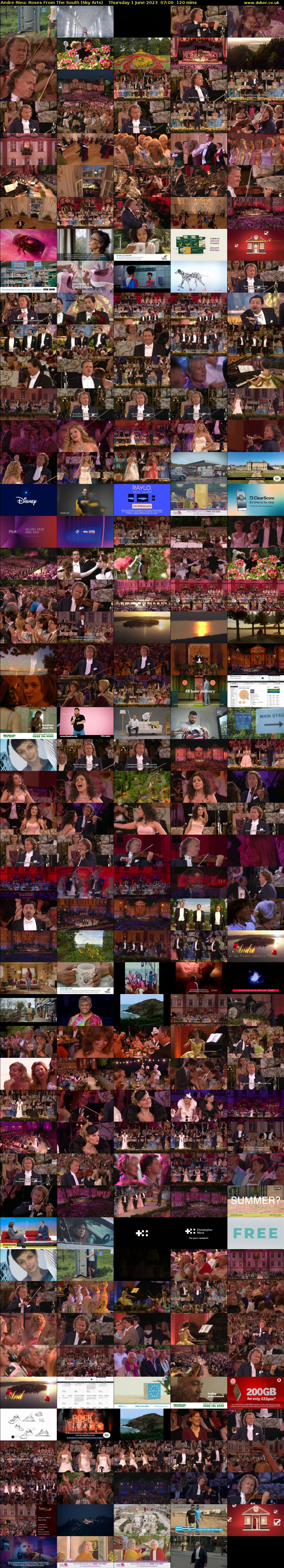 Andre Rieu: Roses From The South (Sky Arts) Thursday 1 June 2023 07:00 - 09:00