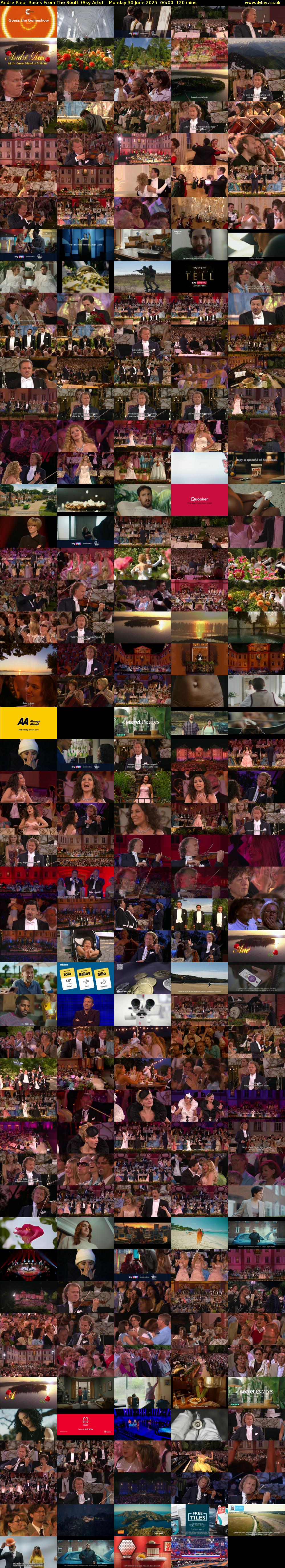Andre Rieu: Roses From The South (Sky Arts) Monday 30 June 2025 06:00 - 08:00
