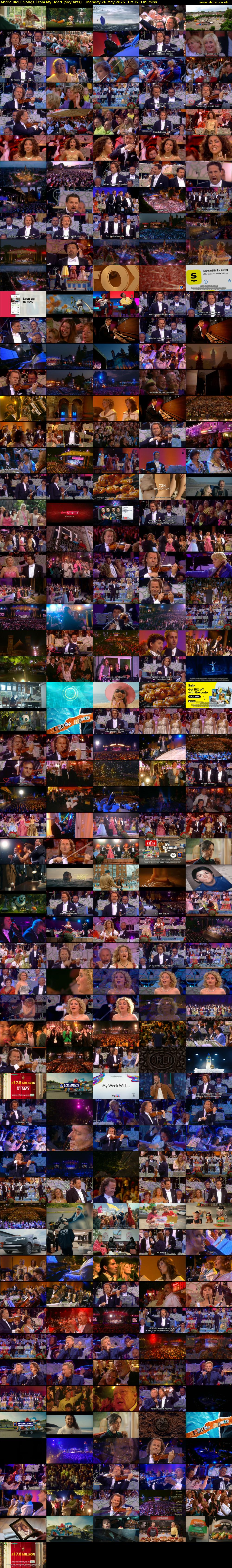 Andre Rieu: Songs From My Heart (Sky Arts) Monday 26 May 2025 17:35 - 20:00