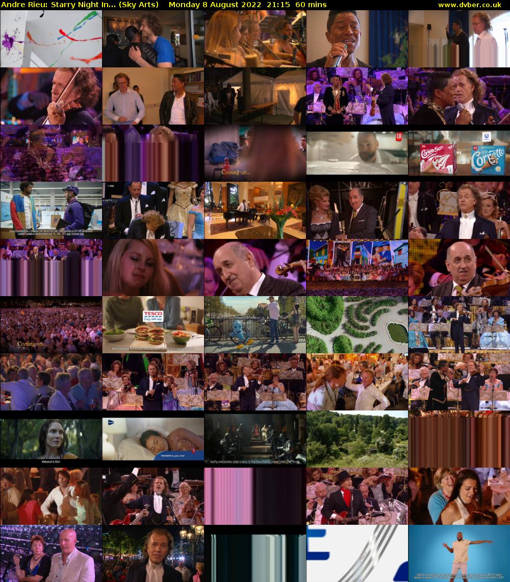 Andre Rieu: Starry Night In... (Sky Arts) Monday 8 August 2022 21:15 - 22:15