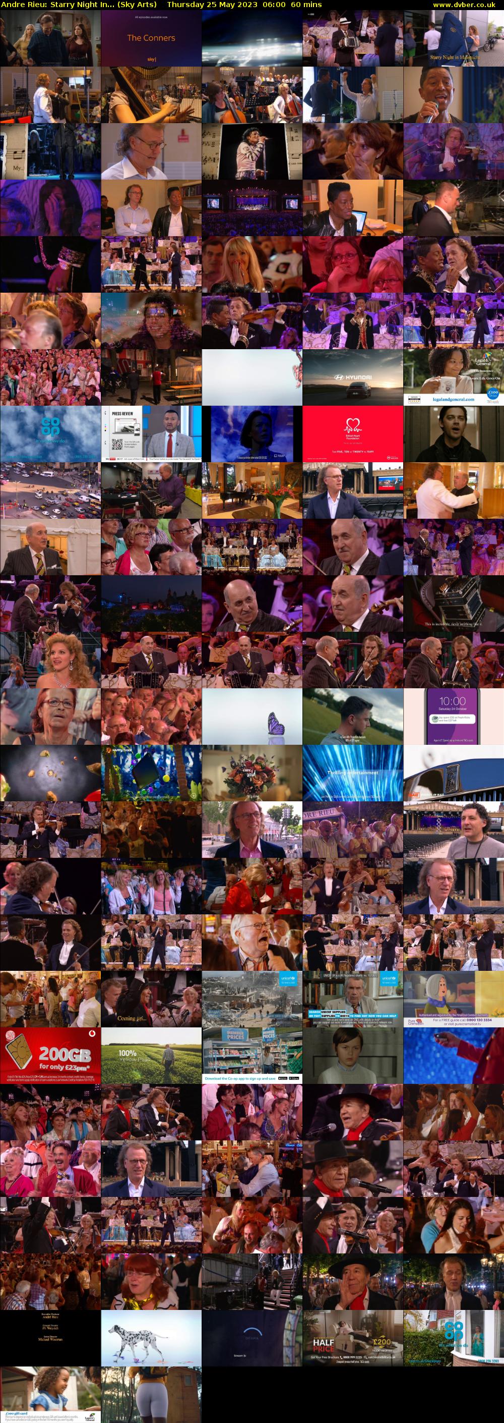 Andre Rieu: Starry Night In... (Sky Arts) Thursday 25 May 2023 06:00 - 07:00