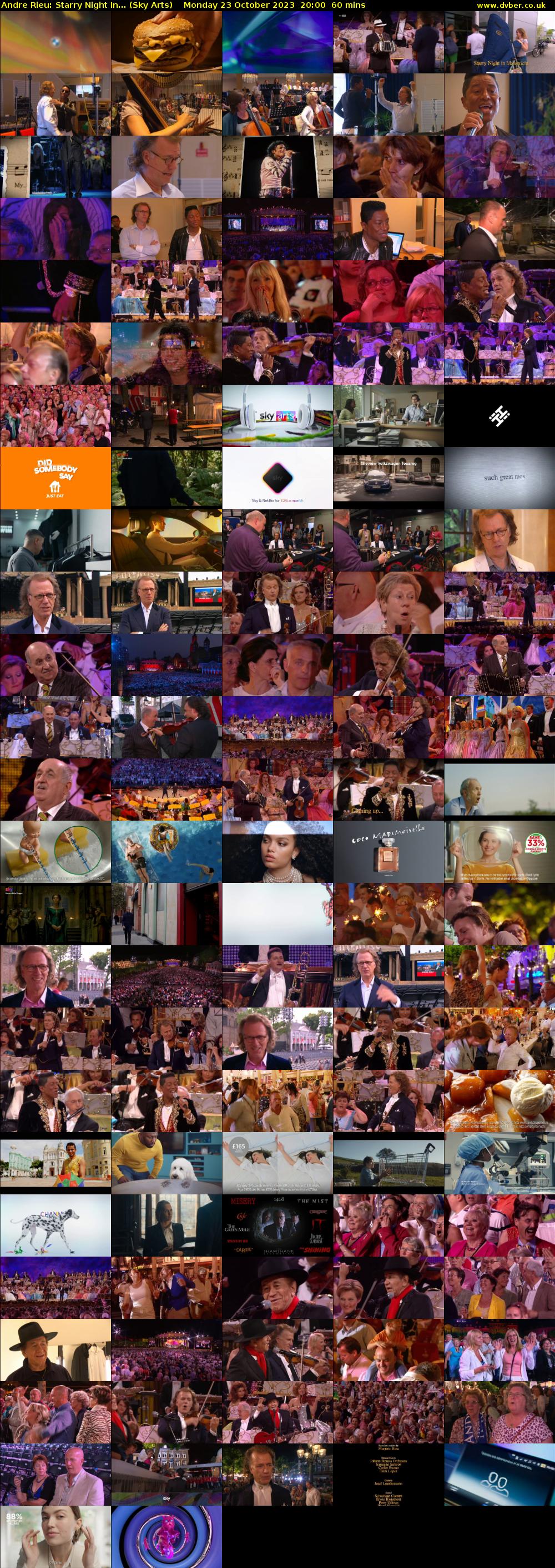 Andre Rieu: Starry Night In... (Sky Arts) Monday 23 October 2023 20:00 - 21:00