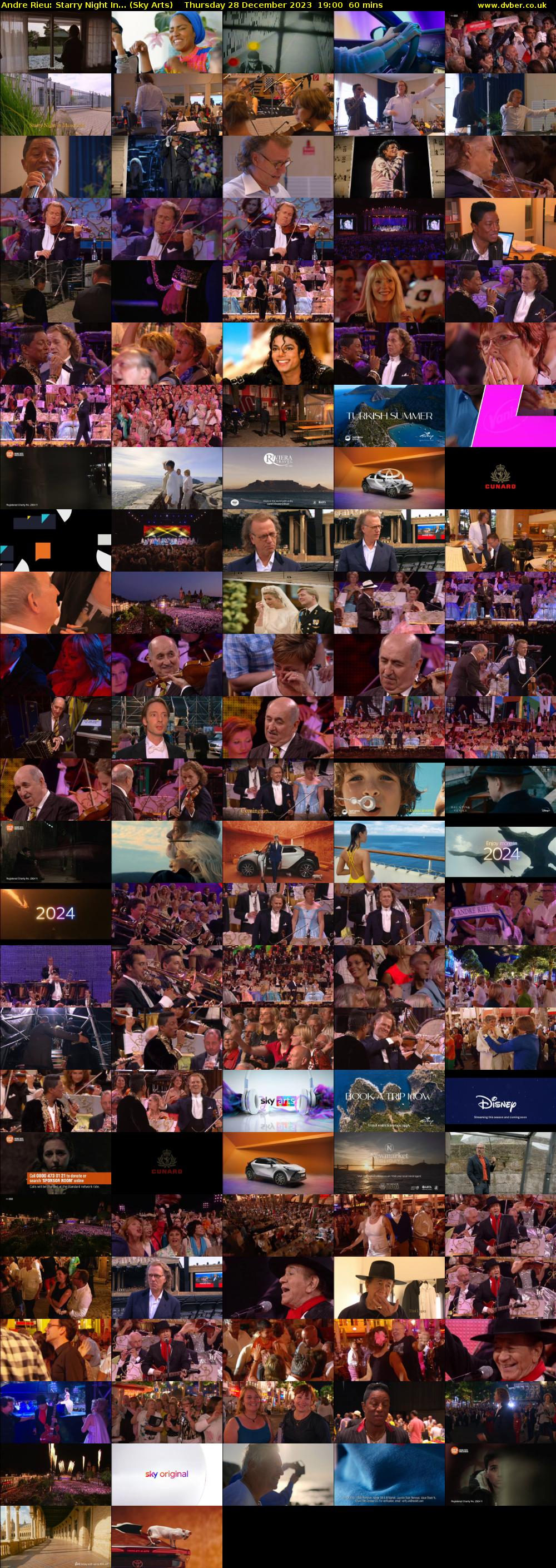 Andre Rieu: Starry Night In... (Sky Arts) Thursday 28 December 2023 19:00 - 20:00