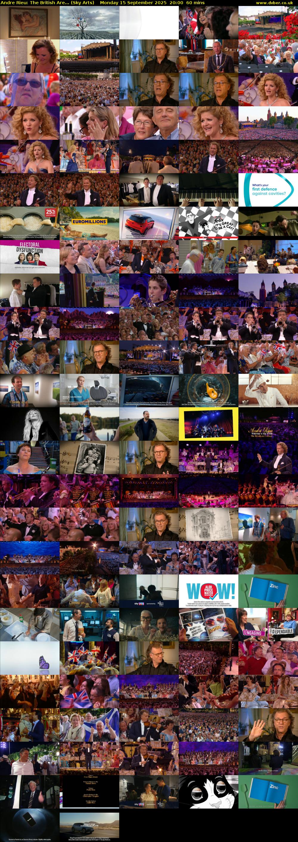Andre Rieu: The British Are... (Sky Arts) Monday 15 September 2025 20:00 - 21:00