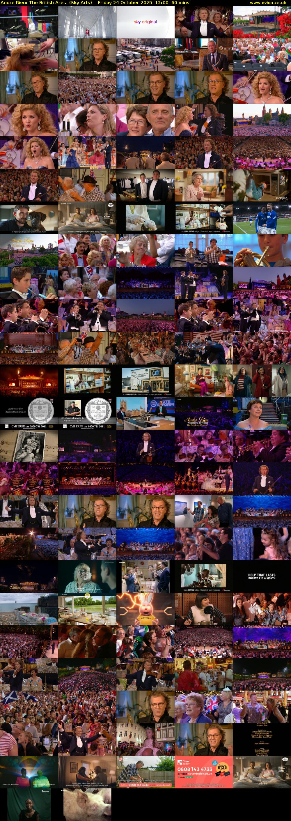 Andre Rieu: The British Are... (Sky Arts) Friday 24 October 2025 12:00 - 13:00