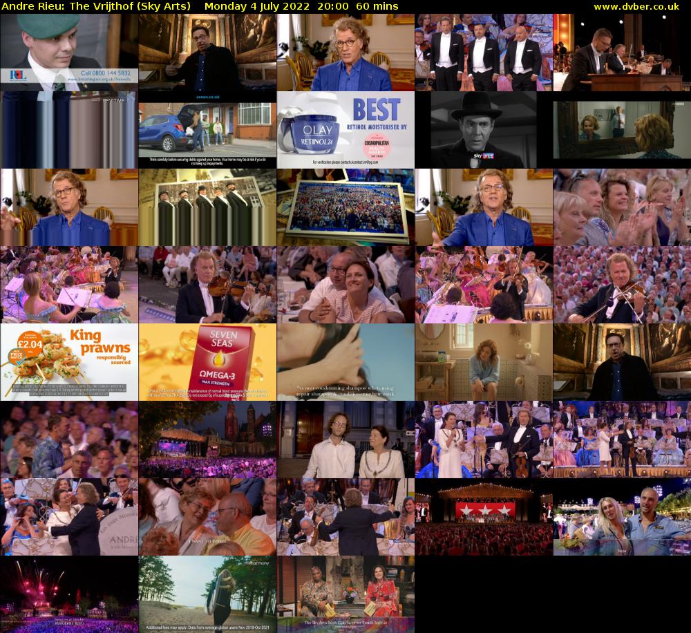 Andre Rieu: The Vrijthof (Sky Arts) Monday 4 July 2022 20:00 - 21:00