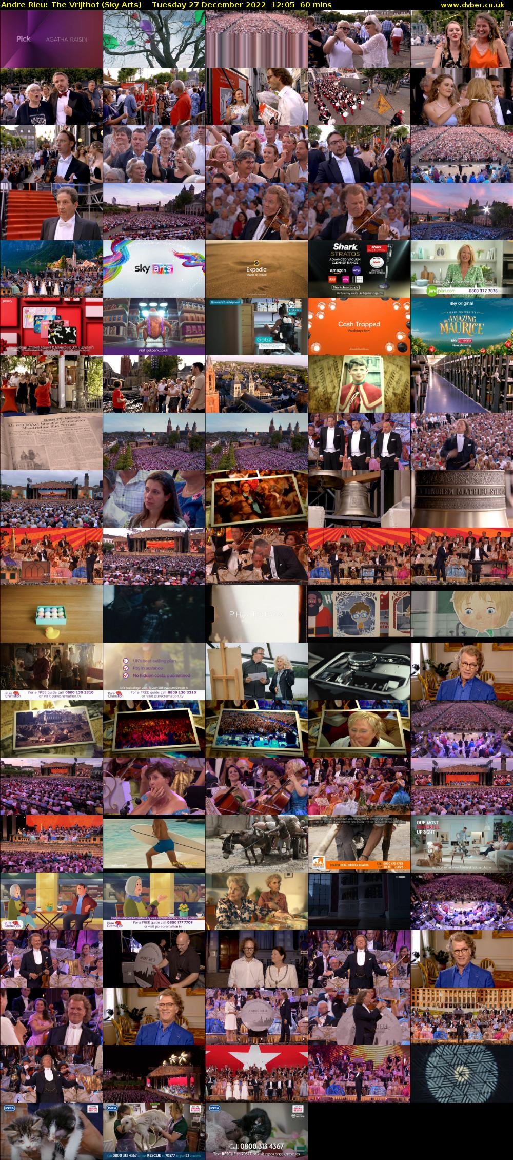 Andre Rieu: The Vrijthof (Sky Arts) Tuesday 27 December 2022 12:05 - 13:05