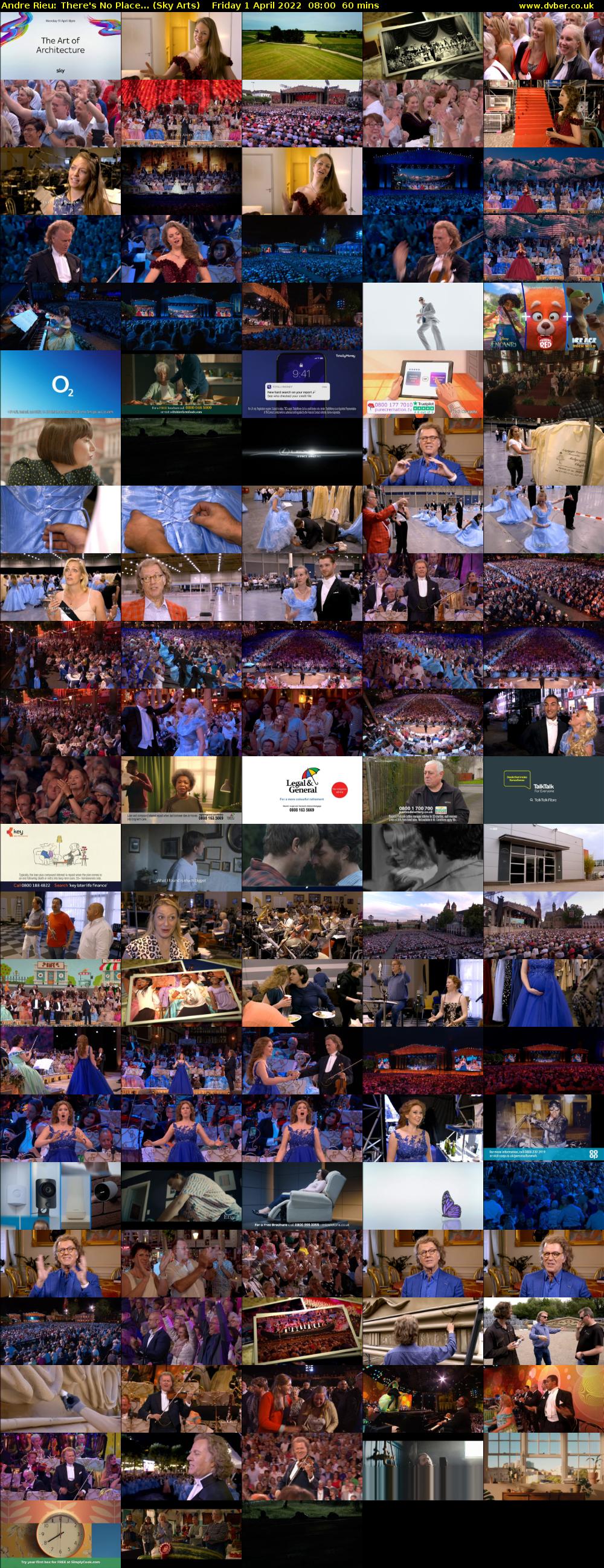 Andre Rieu: There's No Place... (Sky Arts) Friday 1 April 2022 08:00 - 09:00