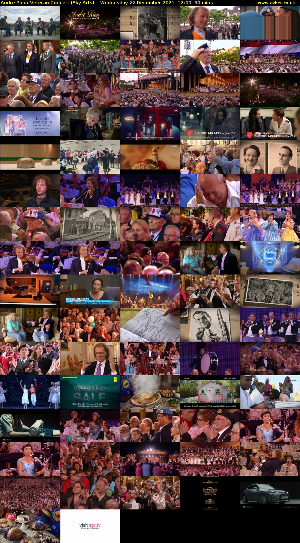 Andre Rieu: Veteran Concert (Sky Arts) Wednesday 22 December 2021 12:00 - 13:00