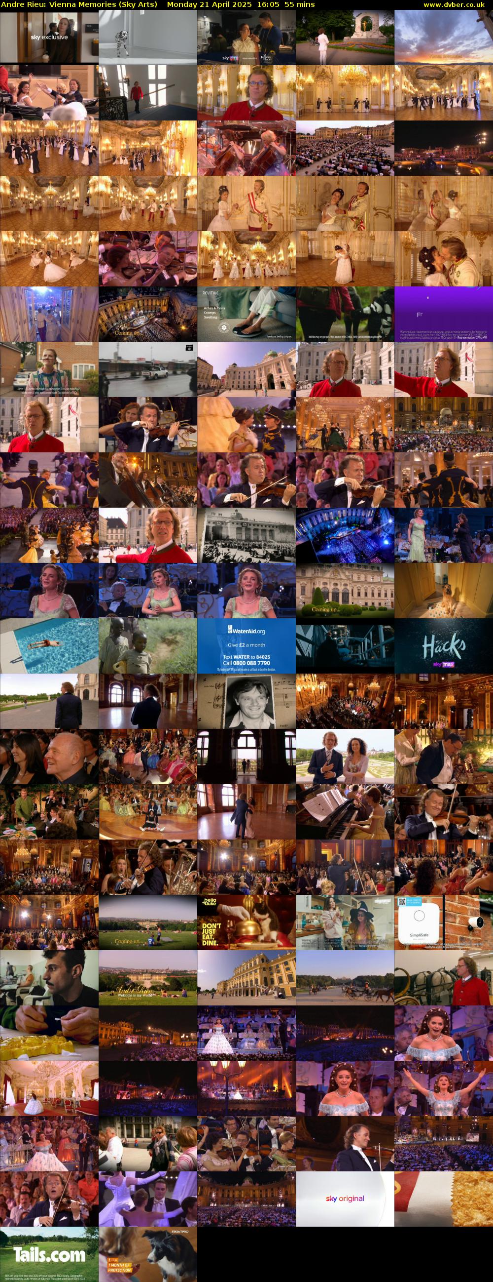 Andre Rieu: Vienna Memories (Sky Arts) Monday 21 April 2025 16:05 - 17:00