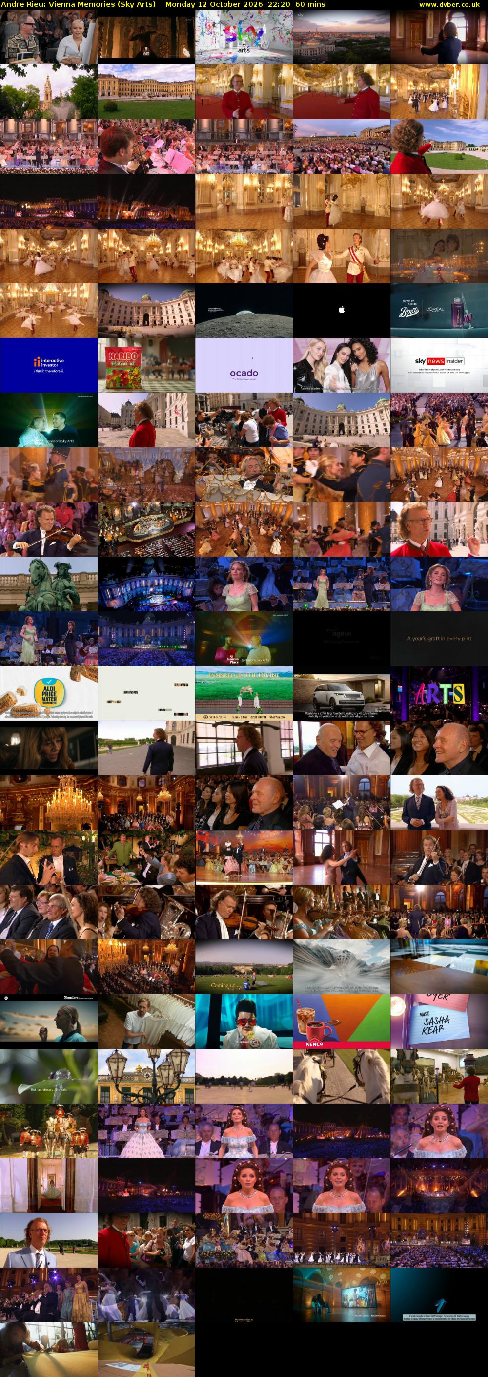 Andre Rieu: Vienna Memories (Sky Arts) Monday 12 October 2026 22:20 - 23:20