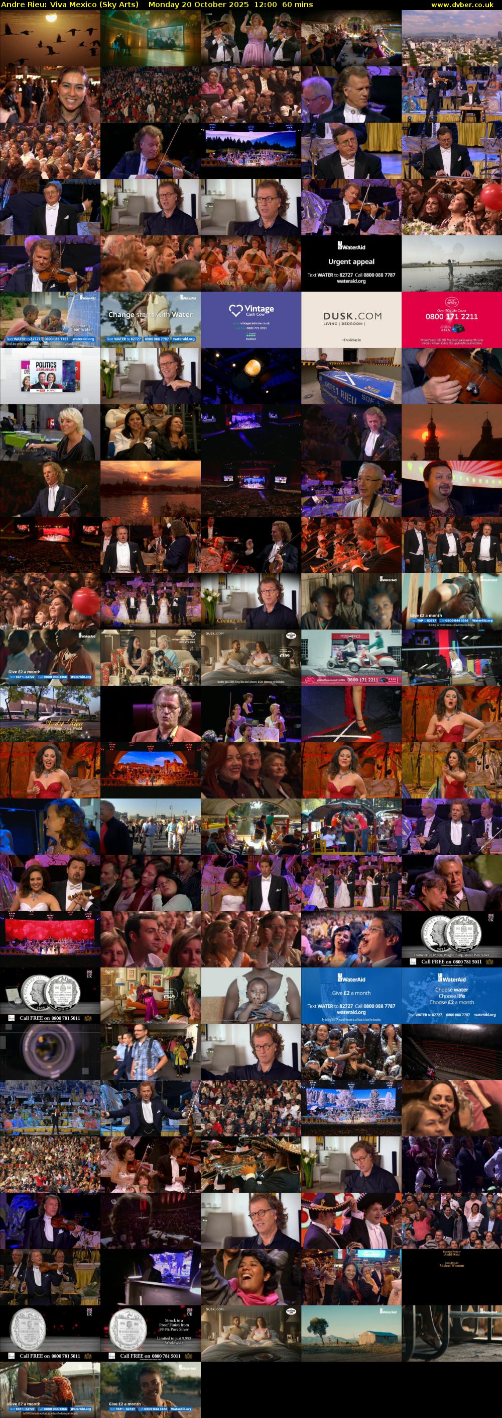 Andre Rieu: Viva Mexico (Sky Arts) Monday 20 October 2025 12:00 - 13:00