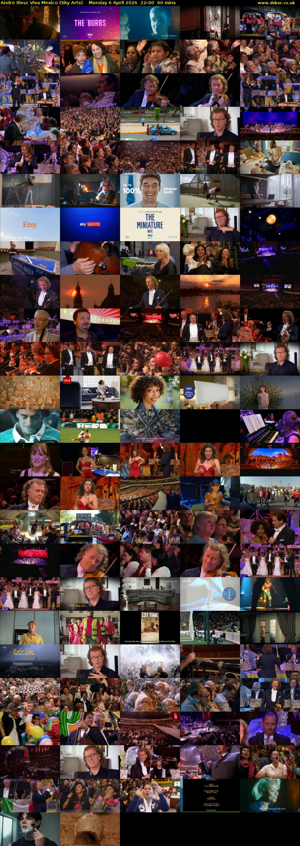 Andre Rieu: Viva Mexico (Sky Arts) Monday 6 April 2026 22:00 - 23:00