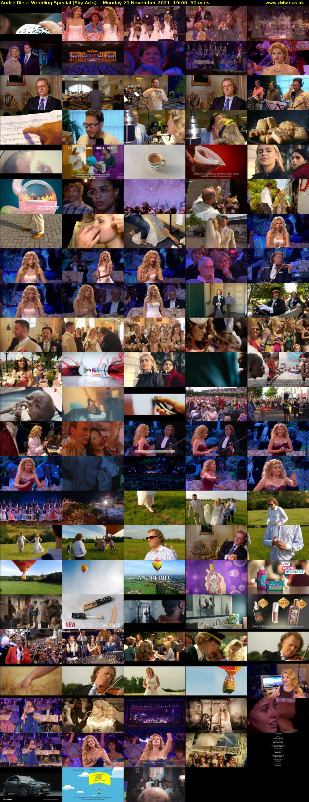 Andre Rieu: Wedding Special (Sky Arts) Monday 29 November 2021 19:00 - 20:00