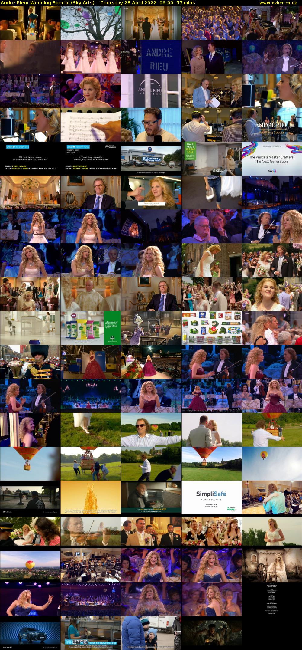 Andre Rieu: Wedding Special (Sky Arts) Thursday 28 April 2022 06:00 - 06:55