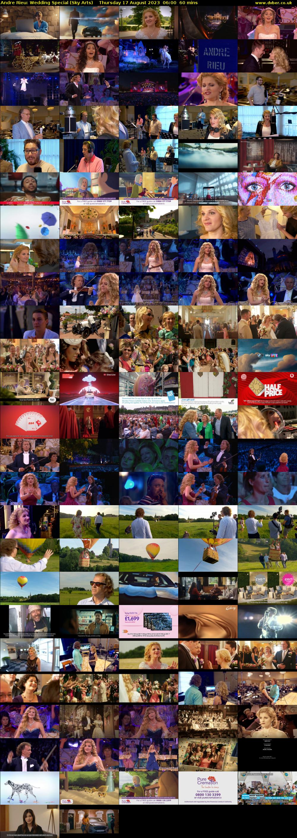 Andre Rieu: Wedding Special (Sky Arts) Thursday 17 August 2023 06:00 - 07:00