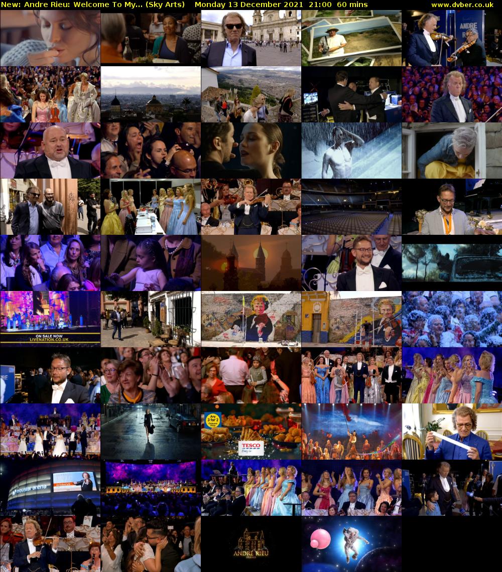 Andre Rieu: Welcome To My... (Sky Arts) Monday 13 December 2021 21:00 - 22:00