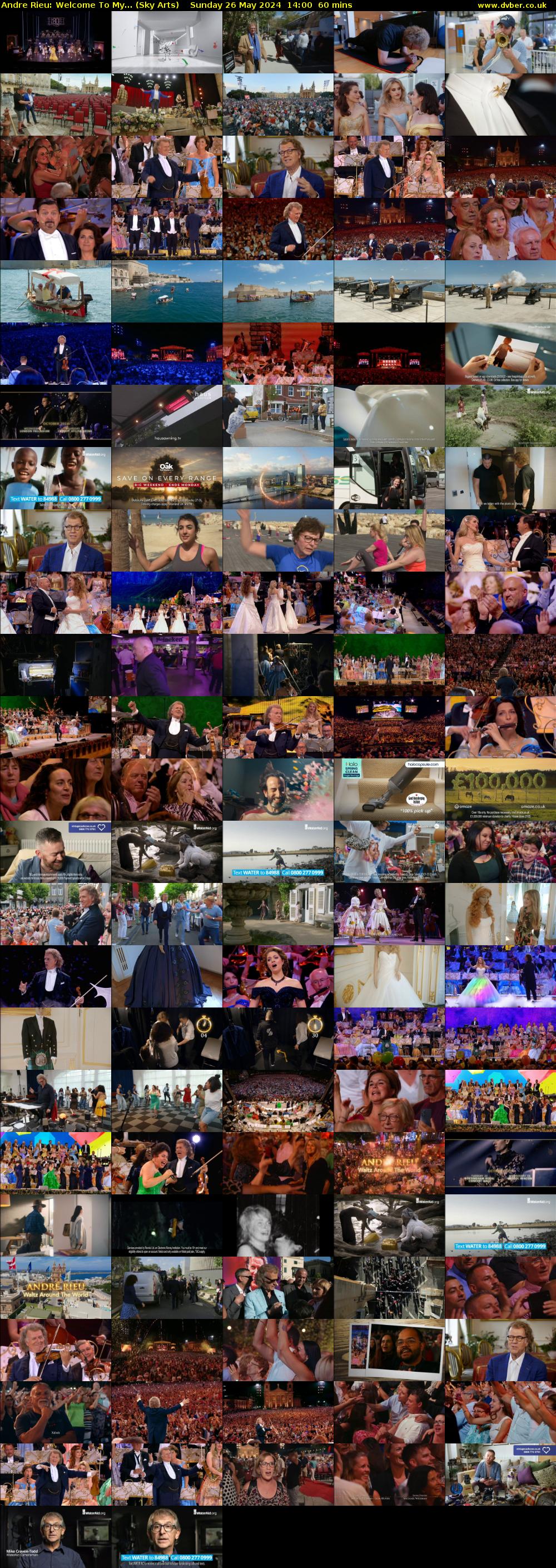 Andre Rieu: Welcome To My... (Sky Arts) Sunday 26 May 2024 14:00 - 15:00