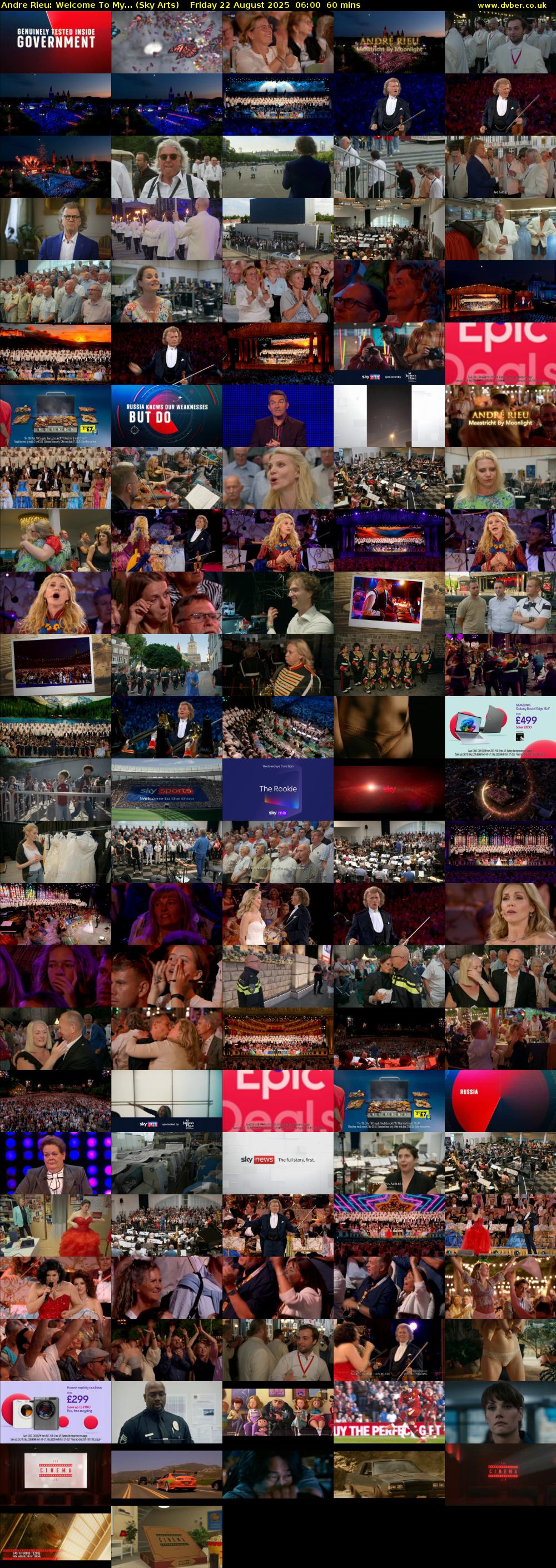 Andre Rieu: Welcome To My... (Sky Arts) Friday 22 August 2025 06:00 - 07:00