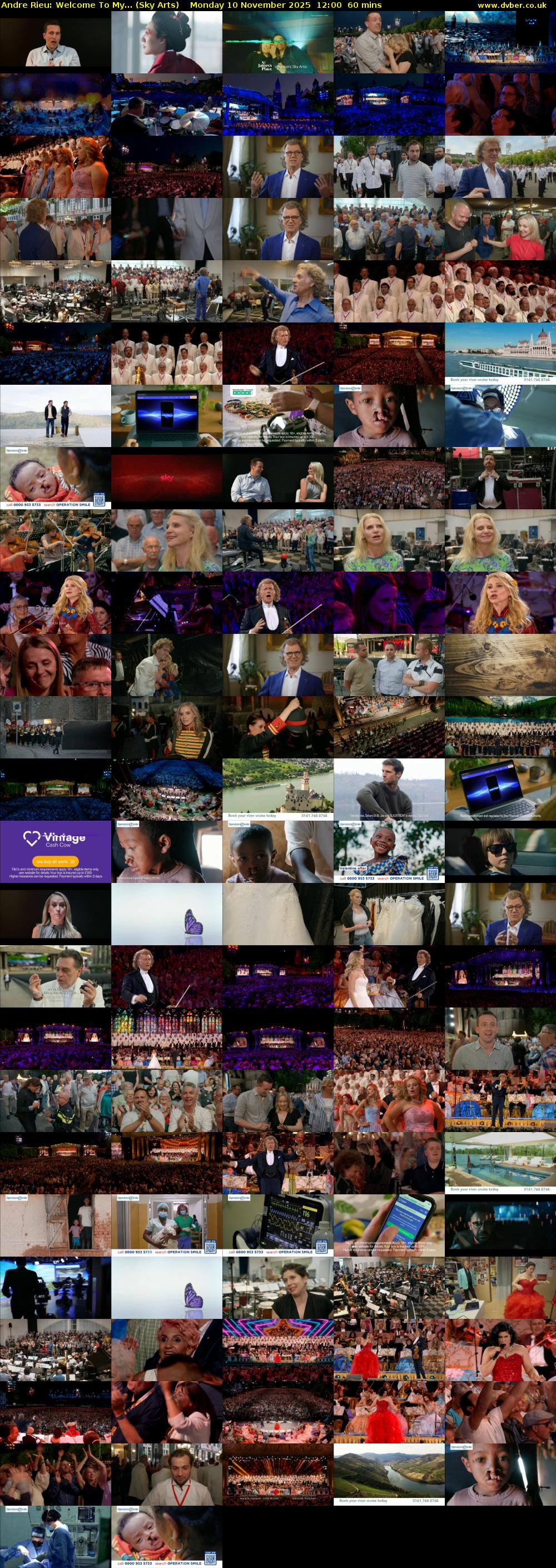 Andre Rieu: Welcome To My... (Sky Arts) Monday 10 November 2025 12:00 - 13:00