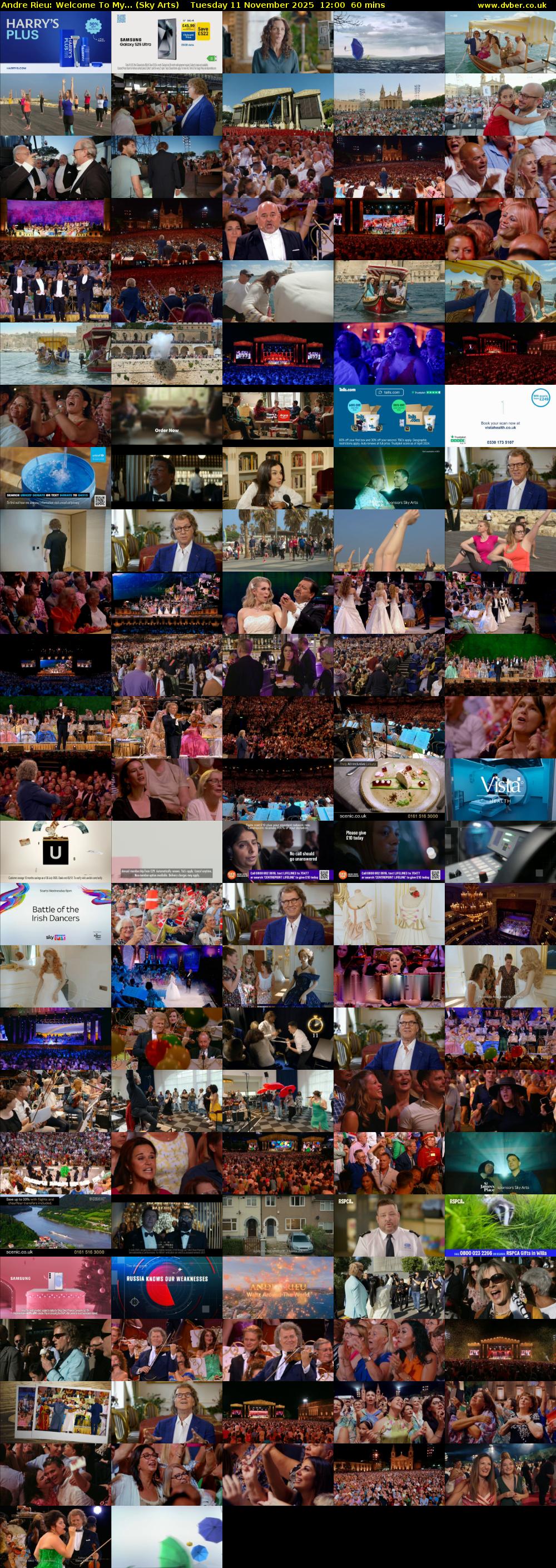 Andre Rieu: Welcome To My... (Sky Arts) Tuesday 11 November 2025 12:00 - 13:00