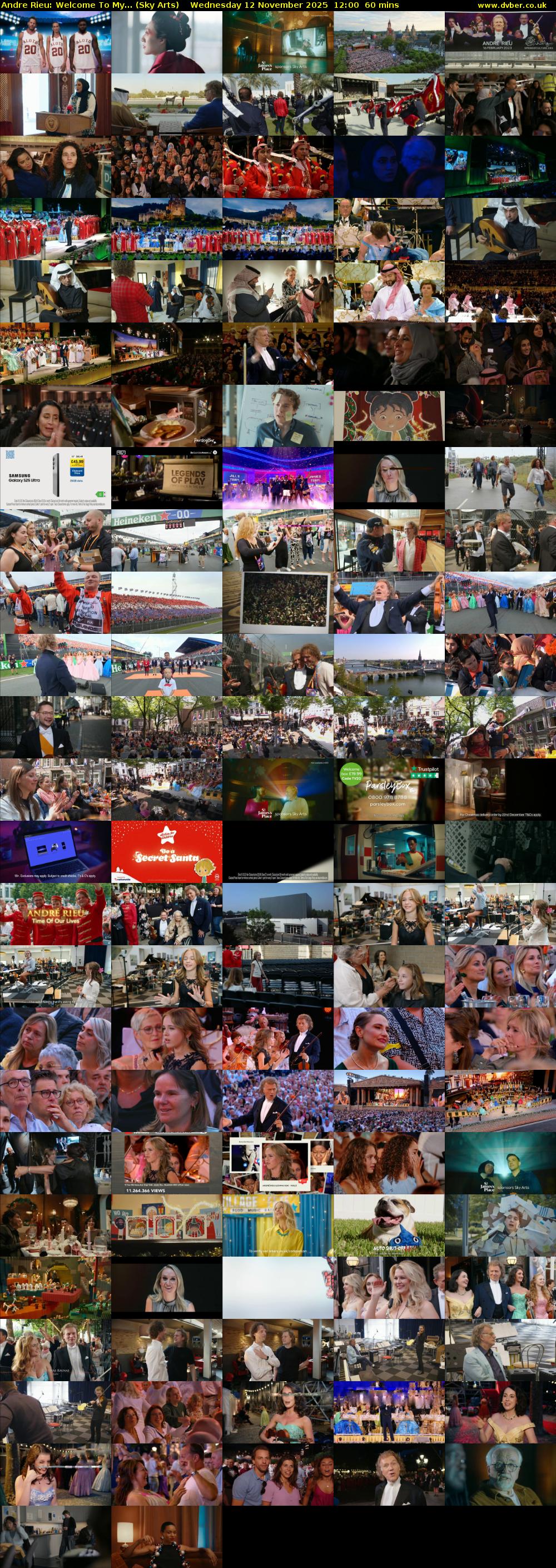 Andre Rieu: Welcome To My... (Sky Arts) Wednesday 12 November 2025 12:00 - 13:00