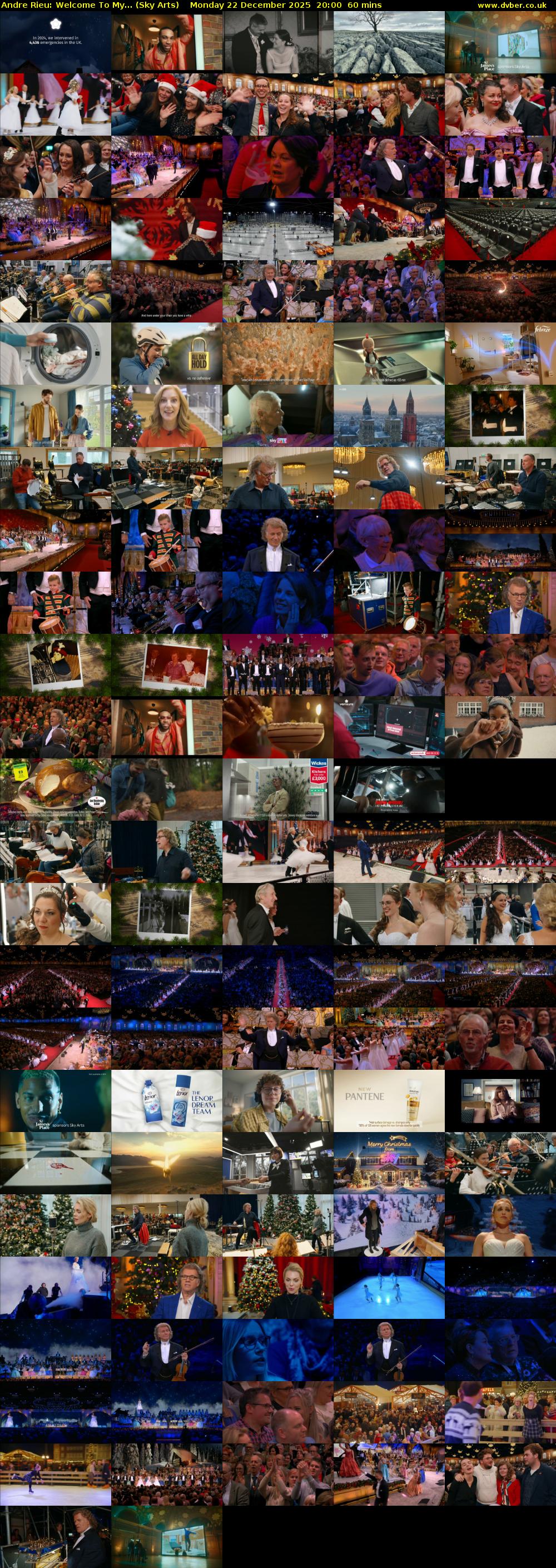 Andre Rieu: Welcome To My... (Sky Arts) Monday 22 December 2025 20:00 - 21:00