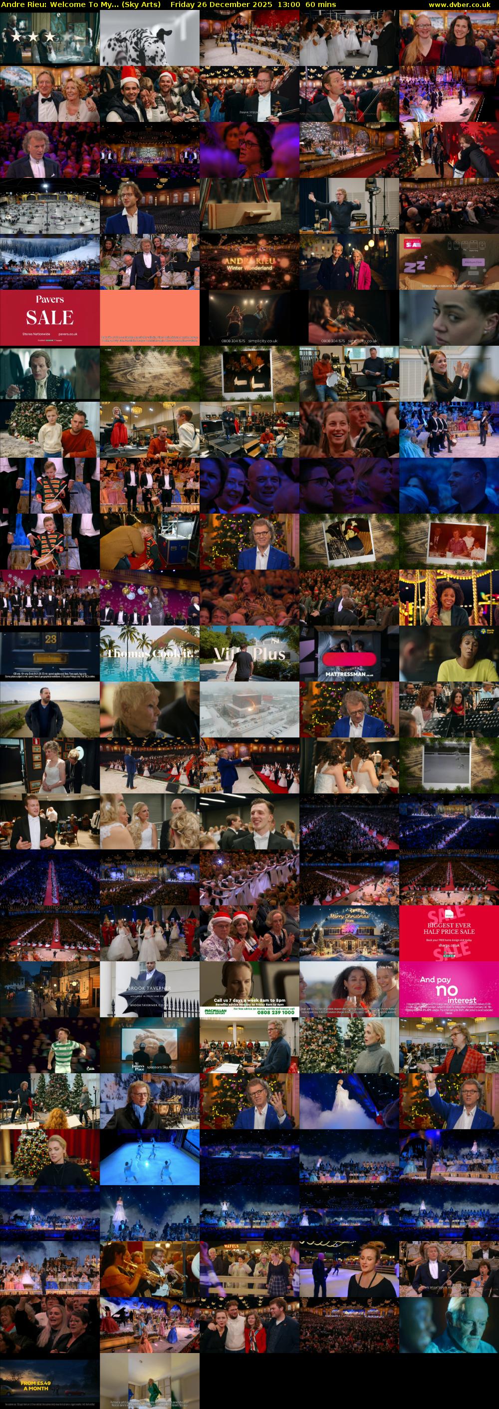 Andre Rieu: Welcome To My... (Sky Arts) Friday 26 December 2025 13:00 - 14:00