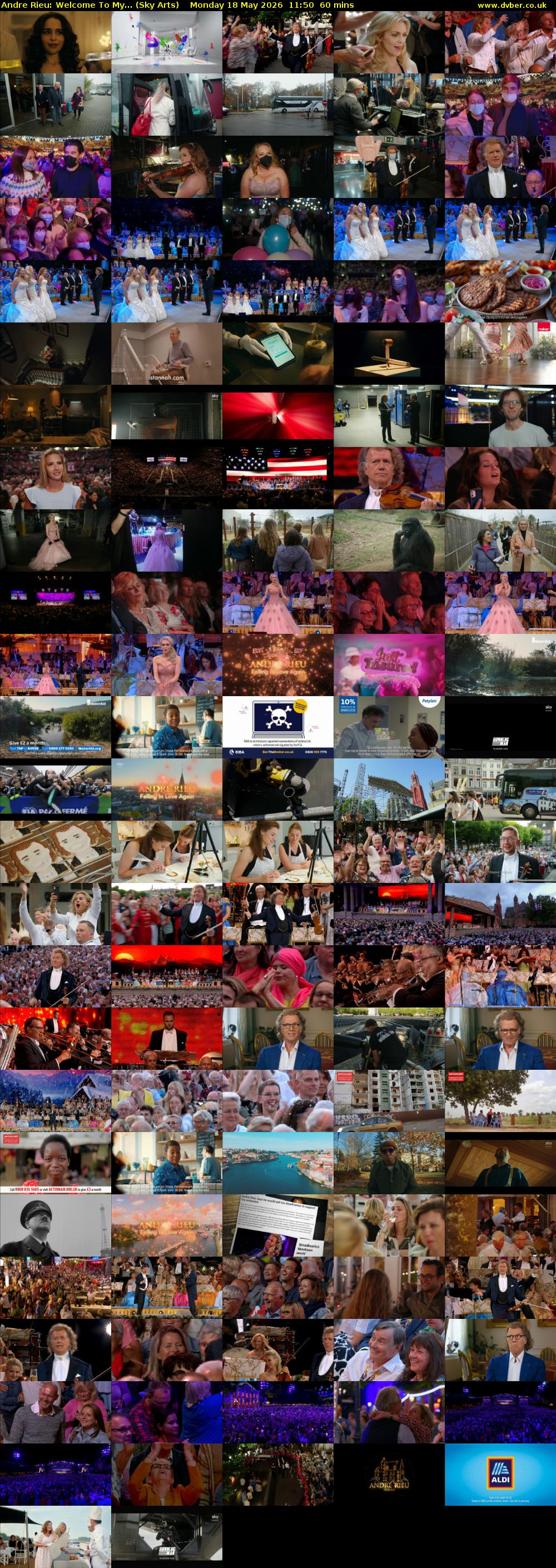 Andre Rieu: Welcome To My... (Sky Arts) Monday 18 May 2026 11:50 - 12:50