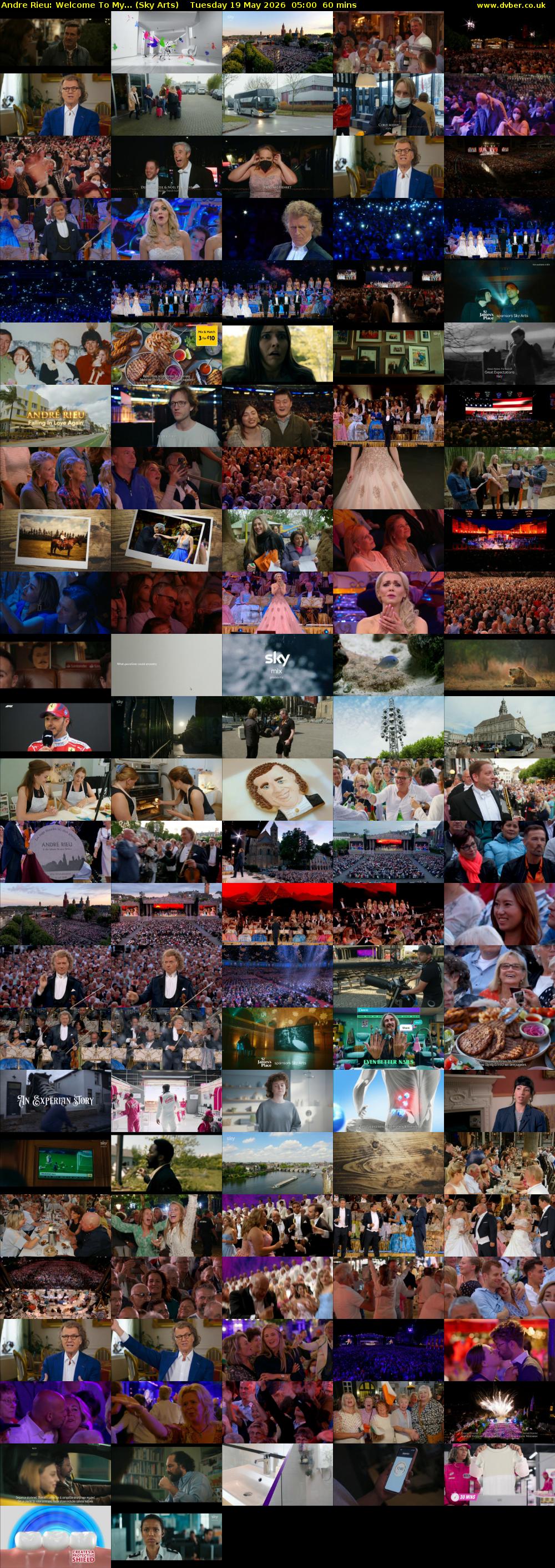 Andre Rieu: Welcome To My... (Sky Arts) Tuesday 19 May 2026 05:00 - 06:00