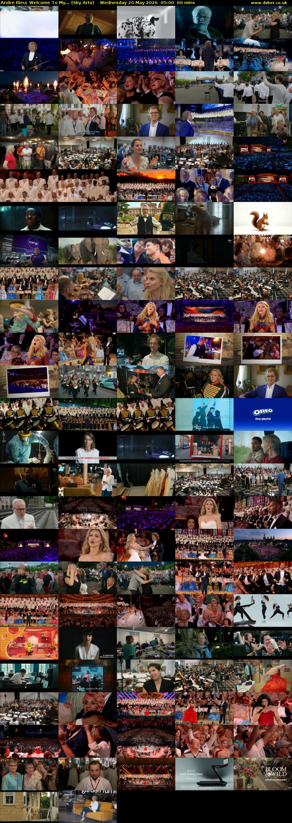 Andre Rieu: Welcome To My... (Sky Arts) Wednesday 20 May 2026 05:00 - 06:00