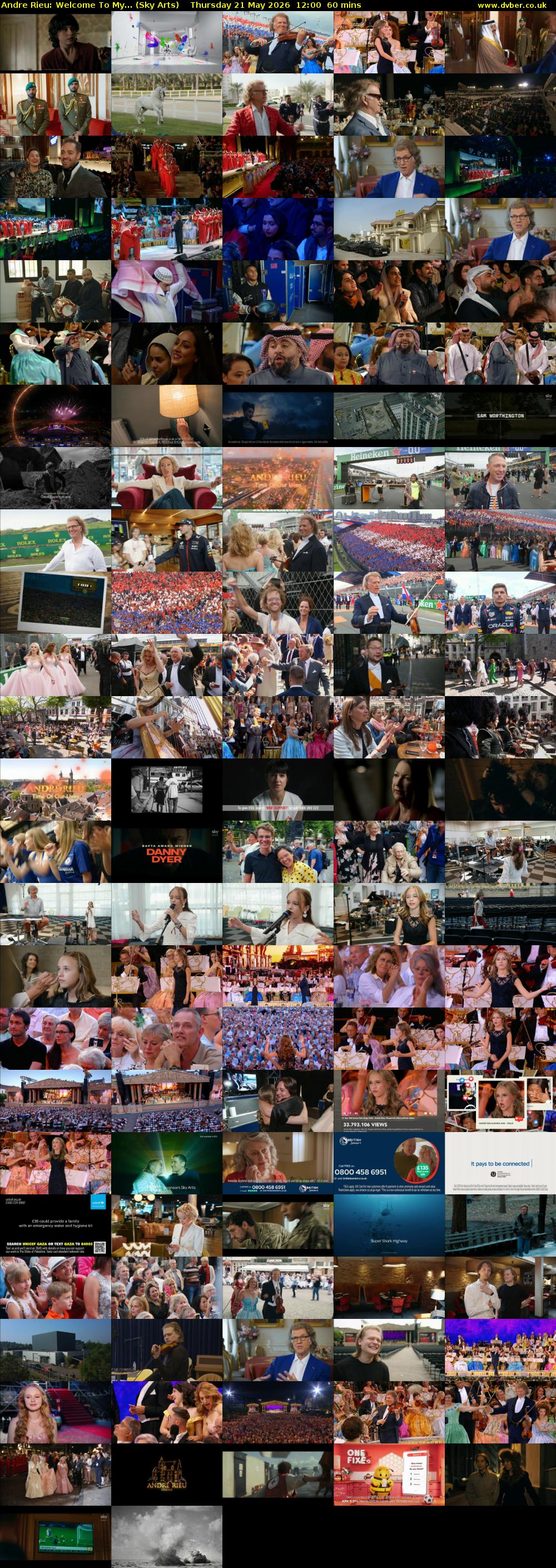 Andre Rieu: Welcome To My... (Sky Arts) Thursday 21 May 2026 12:00 - 13:00