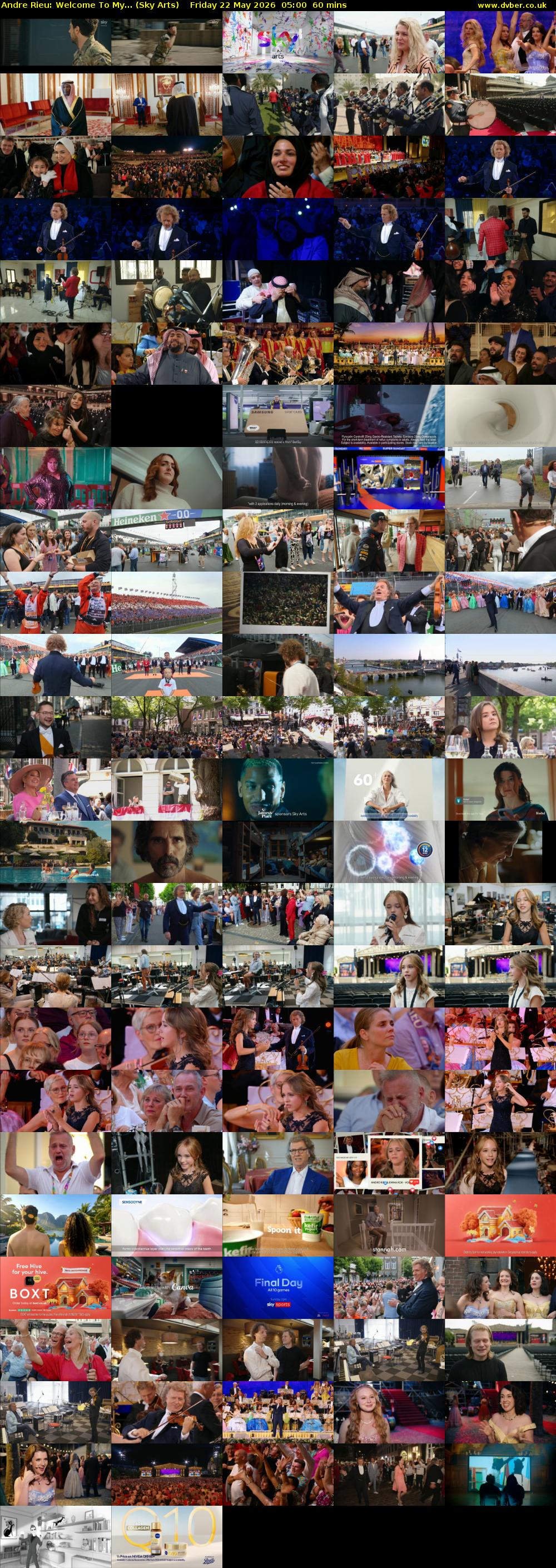 Andre Rieu: Welcome To My... (Sky Arts) Friday 22 May 2026 05:00 - 06:00