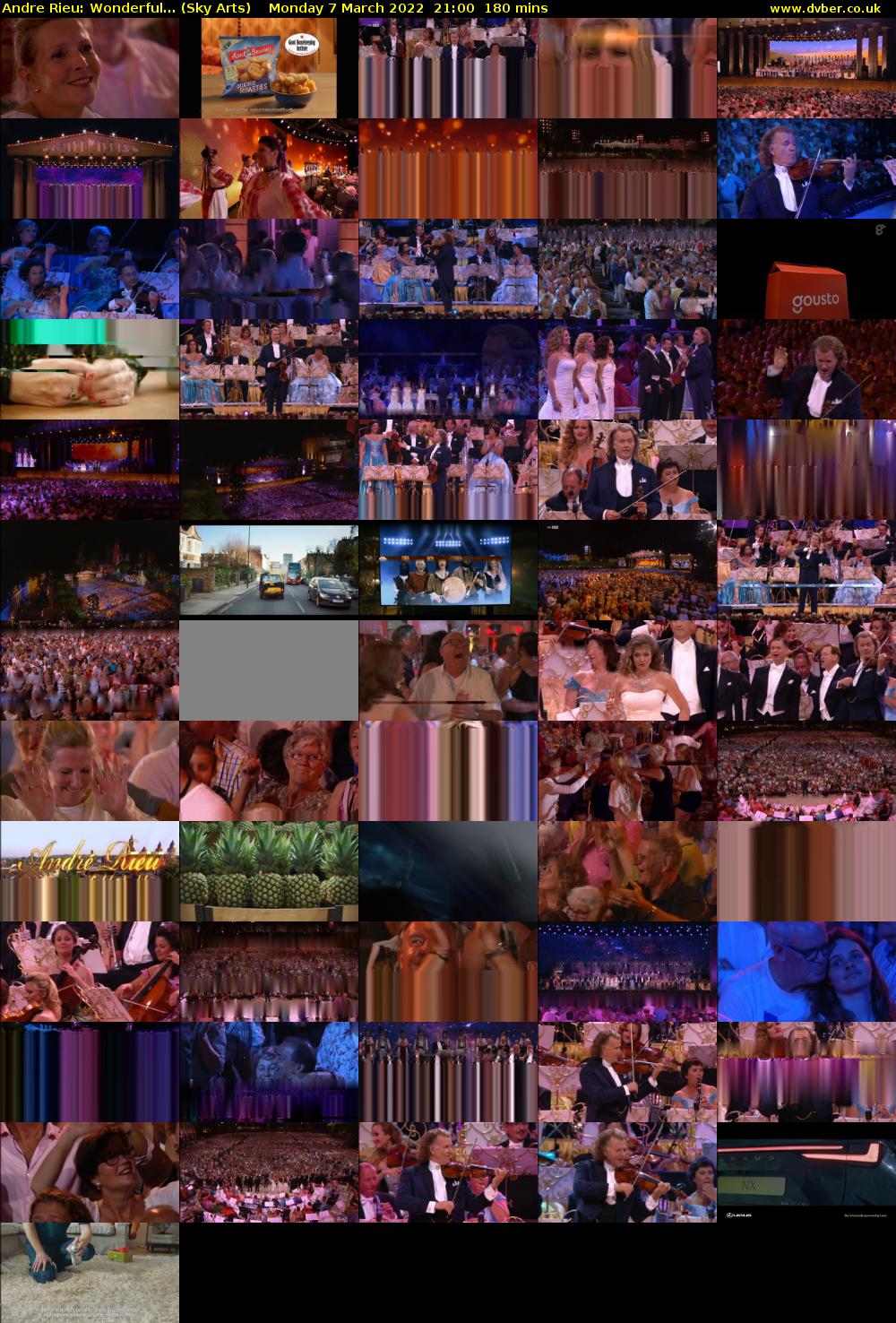 Andre Rieu: Wonderful... (Sky Arts) Monday 7 March 2022 21:00 - 00:00