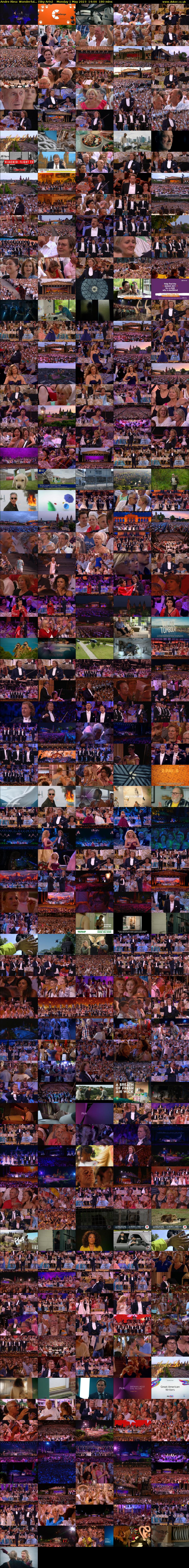 Andre Rieu: Wonderful... (Sky Arts) Monday 1 May 2023 14:00 - 17:00