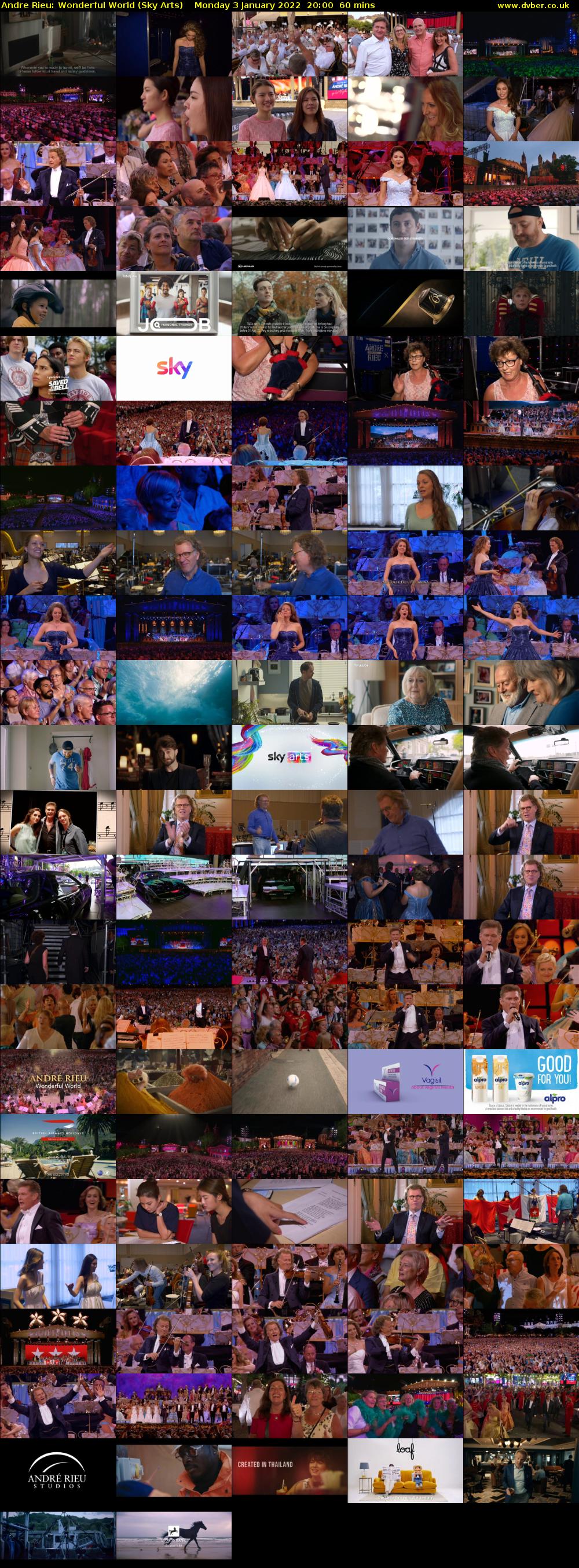 Andre Rieu: Wonderful World (Sky Arts) Monday 3 January 2022 20:00 - 21:00