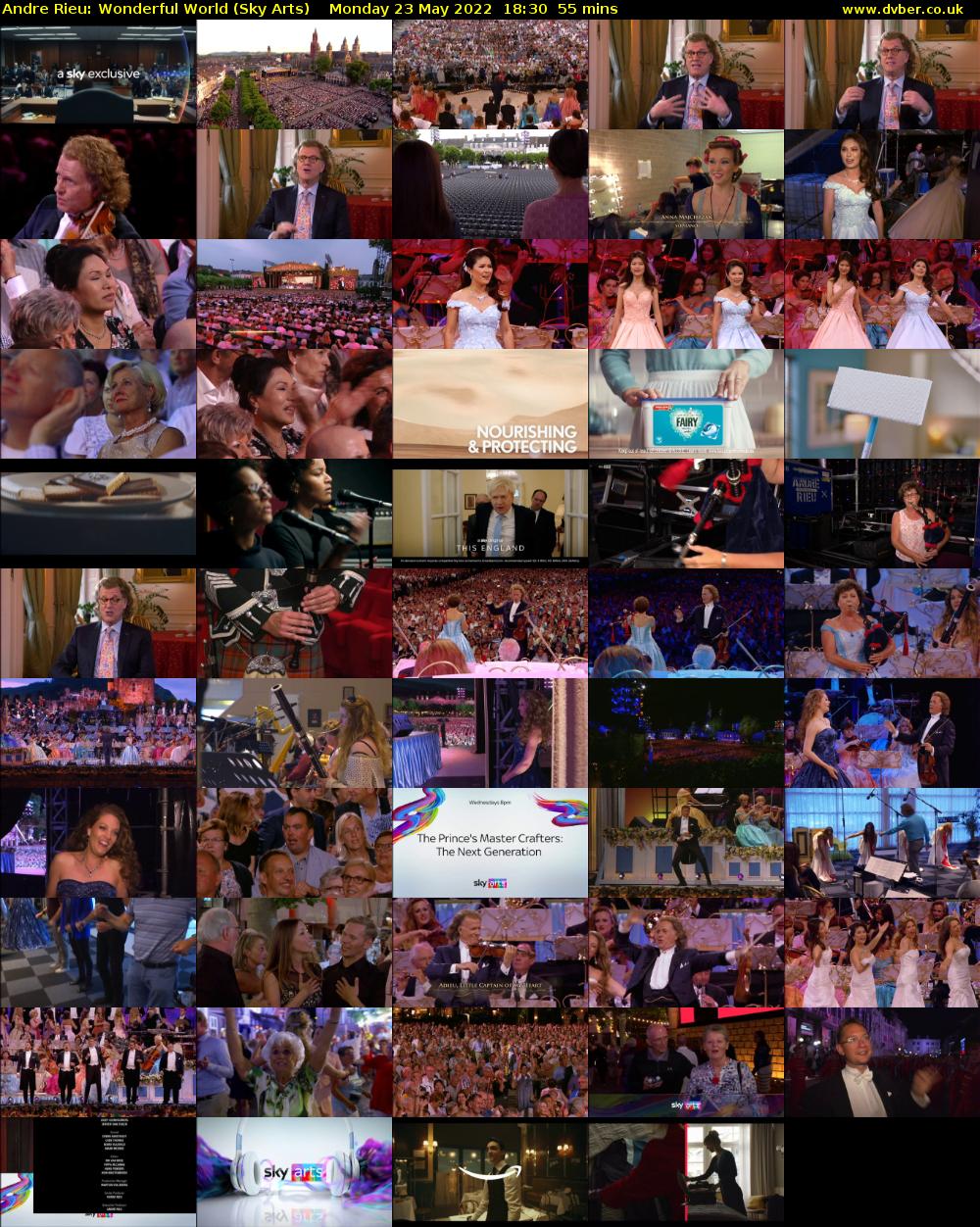 Andre Rieu: Wonderful World (Sky Arts) Monday 23 May 2022 18:30 - 19:25