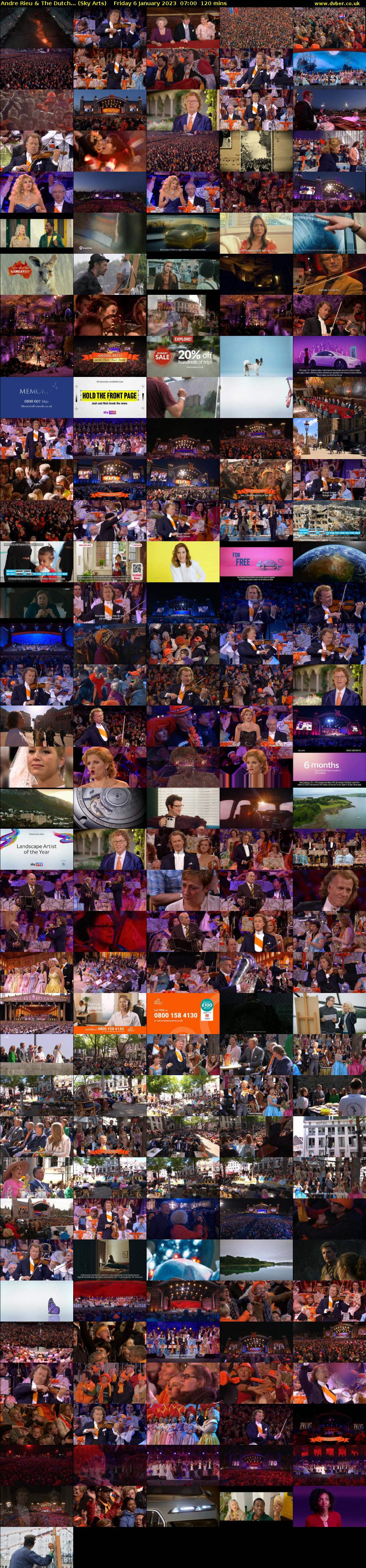 Andre Rieu & The Dutch... (Sky Arts) Friday 6 January 2023 07:00 - 09:00