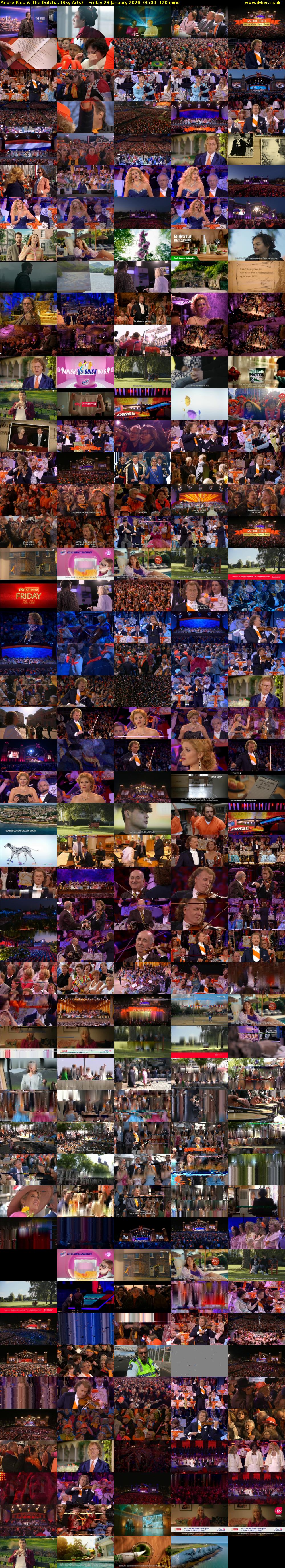 Andre Rieu & The Dutch... (Sky Arts) Friday 23 January 2026 06:00 - 08:00