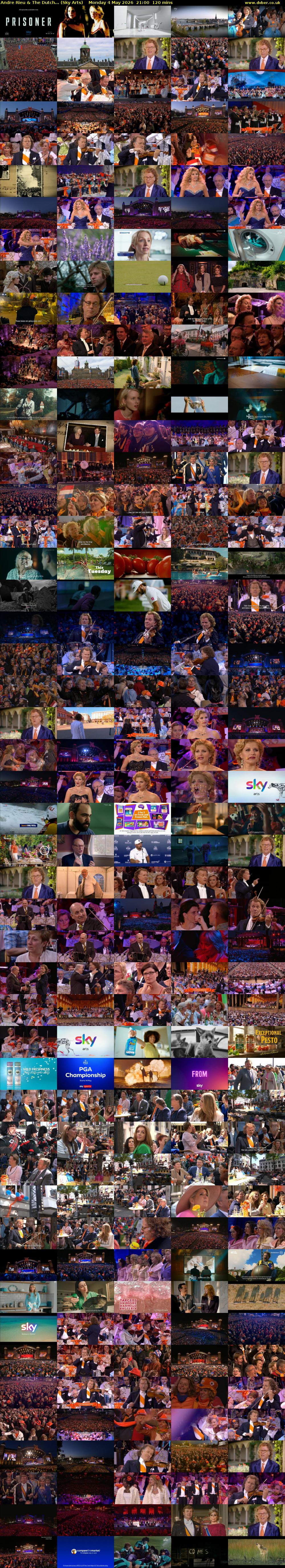 Andre Rieu & The Dutch... (Sky Arts) Monday 4 May 2026 21:00 - 23:00