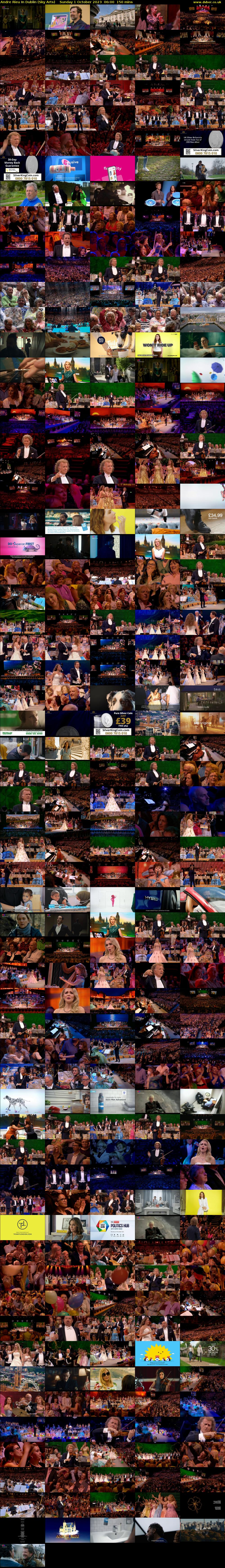Andre Rieu In Dublin (Sky Arts) Sunday 1 October 2023 06:00 - 08:30