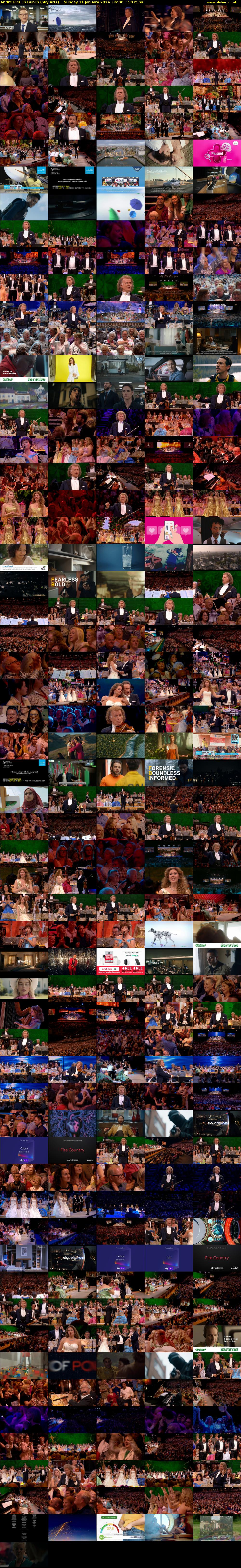 Andre Rieu In Dublin (Sky Arts) Sunday 21 January 2024 06:00 - 08:30