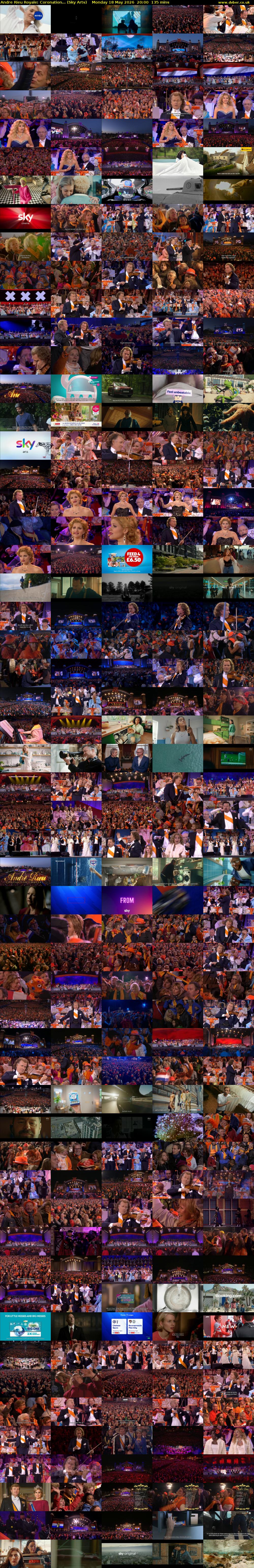 Andre Rieu Royale: Coronation... (Sky Arts) Monday 18 May 2026 20:00 - 22:15