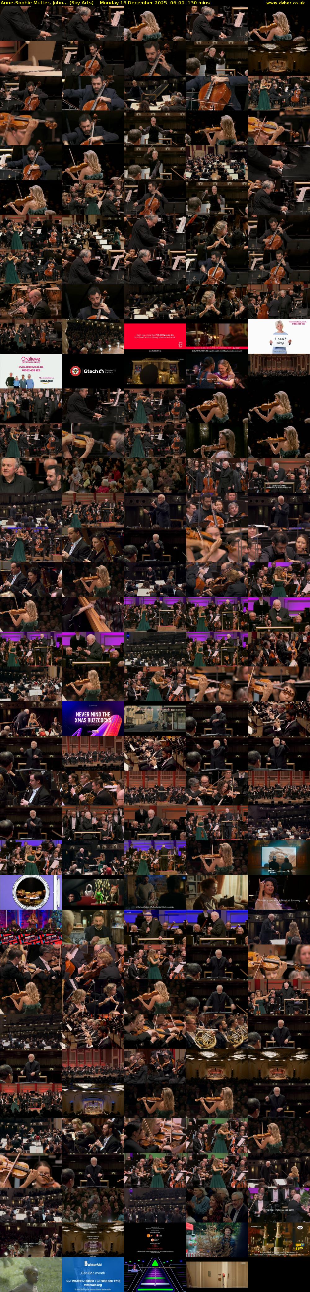 Anne-Sophie Mutter, John... (Sky Arts) Monday 15 December 2025 06:00 - 08:10