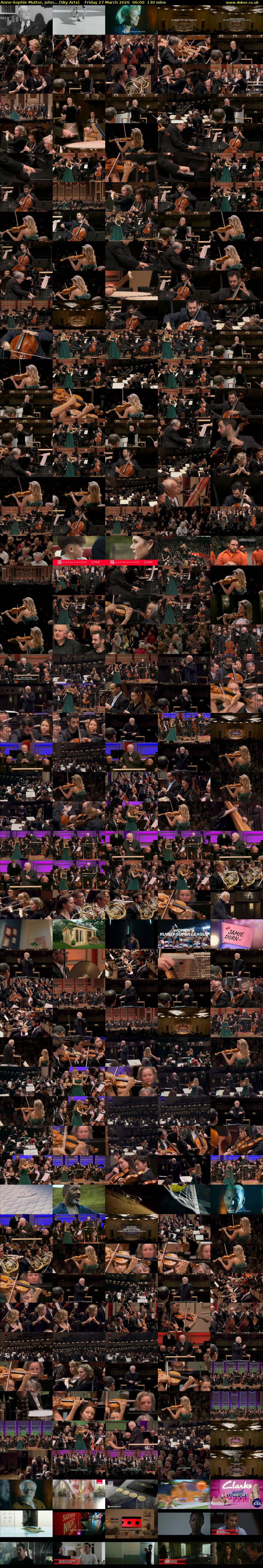 Anne-Sophie Mutter, John... (Sky Arts) Friday 27 March 2026 06:00 - 08:10